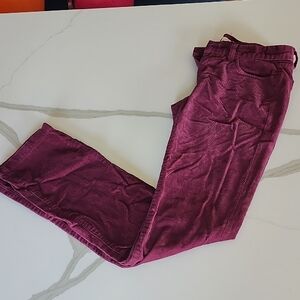 J. Crew Stretch Corduroy Pants in Deep Red